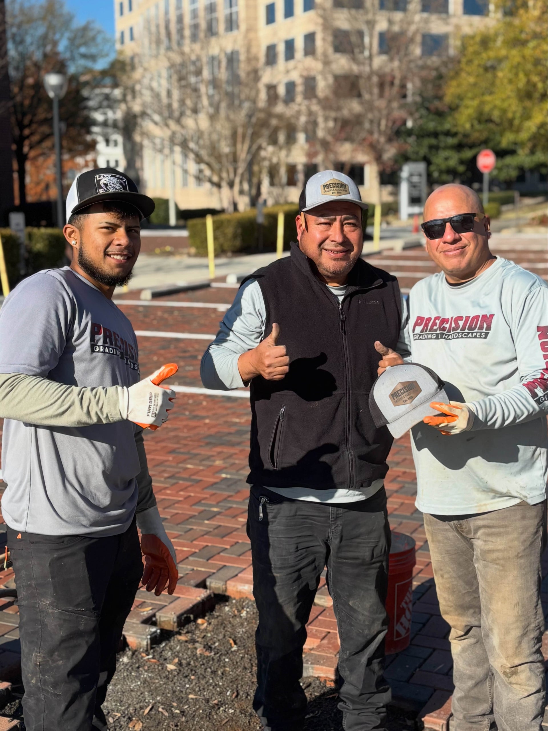Precision group photo on the job site